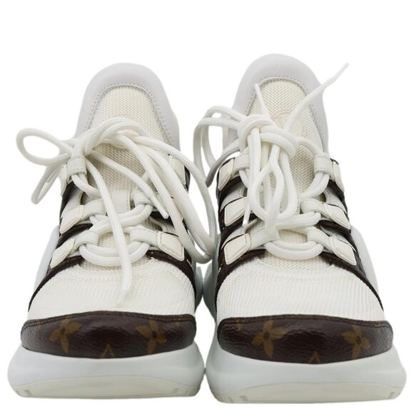 Louis Vuitton  Archlight Mesh and Monogram Sneakers White Size 36.5 - Picture 1 of 15